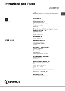 Manuale Indesit IWDC 6105 (IT) Lavasciuga
