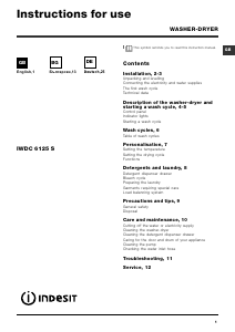 Bedienungsanleitung Indesit IWDC 6125 S (EU) Waschtrockner