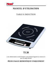 Mode d’emploi Harper TI20 Table de cuisson