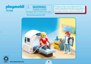 사용 설명서 Playmobil set 70196 Rescue 방사선 학자