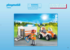 Manual Playmobil set 70053 Rescue Moto 4 de Resgate com Reboque