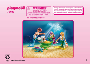 Brugsanvisning Playmobil set 70100 Fairy World Familie med barnevogn
