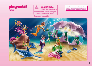 Manual Playmobil set 70095 Fairy World Concha com Pérola de luz noturna