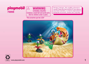 Manual Playmobil set 70098 Fairy World Mermaid with snail gondola