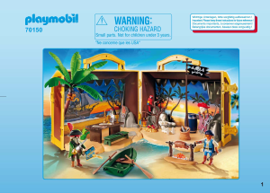 Instrukcja Playmobil set 70150 Pirates Przenośna wyspa piracka