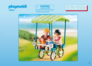 Brugsanvisning Playmobil set 70093 Leisure Familiecykel