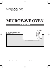 Manual Daewoo KOR8A0R5S Microwave