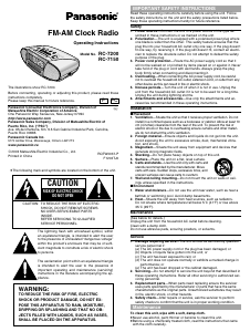 Handleiding Panasonic RC-7150PC Wekkerradio