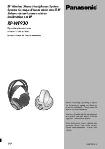 Manual de uso Panasonic RP-WF930 Auriculares