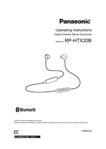 Manual Panasonic RP-HTX20B Headphone