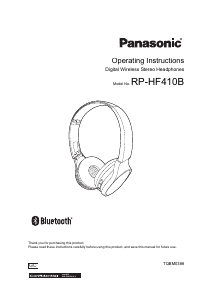 Manual Panasonic RP-HF410B Headphone