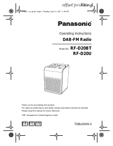 Handleiding Panasonic RF-D20BTEB Radio