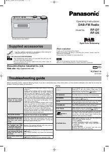 Manual Panasonic RF-D5 Radio