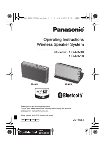 Handleiding Panasonic SC-NA10GS Luidspreker