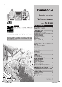 Manual Panasonic SC-PM41 Stereo-set