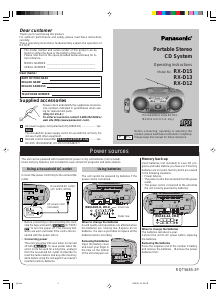 Manual Panasonic RX-D13 Stereo-set