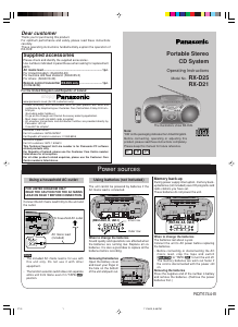 Manual Panasonic RX-D21GN Stereo-set