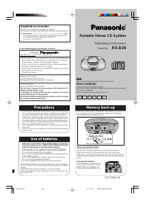 Manual Panasonic RX-D26 Stereo-set