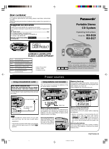Manual Panasonic RX-D19E Stereo-set