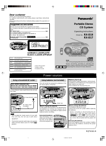 Handleiding Panasonic RX-D17E Stereoset