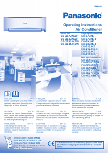 Manuale Panasonic CS-XE12JKEW Condizionatore d’aria