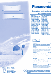 Mode d’emploi Panasonic CS-XE15LKEW Climatiseur