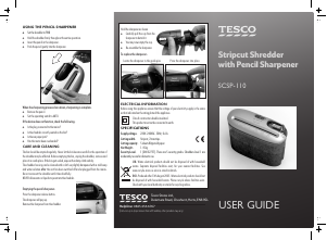 Manual Tesco SCSP-110 Paper Shredder