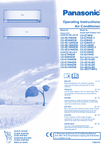 Mode d’emploi Panasonic CS-XE12NKEW Climatiseur