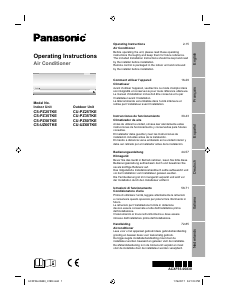 Mode d’emploi Panasonic CS-UZ60TKE Climatiseur