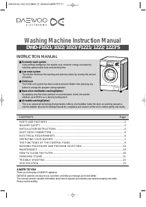 Manual Daewoo DWDF1251 Washing Machine