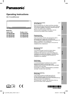 Käyttöohje Panasonic CS-NZ50TKE Ilmastointilaite