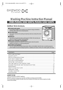 Manual Daewoo DWDG124KC Washing Machine