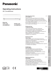 Bruksanvisning Panasonic CS-HE9PKE1 Luftkonditionering