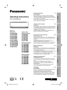 Mode d’emploi Panasonic CS-Z25TKEW Climatiseur