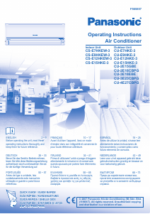 Manuale Panasonic CS-E9HKEW3 Condizionatore d’aria