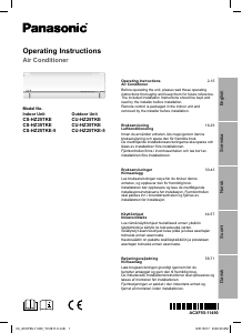 Bruksanvisning Panasonic CS-HZ25TKE Luftkonditionering