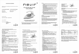 Manual de uso Nevir NVR-3540 PV Plancha