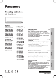 Mode d’emploi Panasonic CS-MRZ16VKE Climatiseur