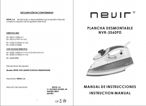 Manual de uso Nevir NVR-3560 PD Plancha