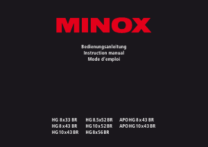 Mode d’emploi MINOX APO HG 10x43 BR Jumelles