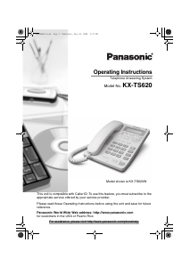 Handleiding Panasonic KX-TS620W Telefoon