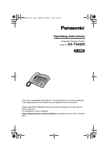 Manual Panasonic KX-TS4200 Phone