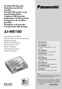 Manual Panasonic SJ-MR100 MiniDisc Player