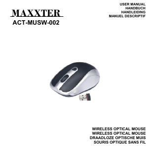 Perfect stilte Minnaar Handleiding Maxxter ACT-MUSW-002 Muis