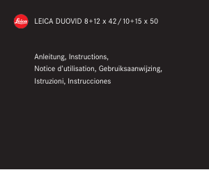 Mode d’emploi Leica Duovid 8x42 Jumelles