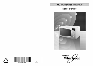 Mode d’emploi Whirlpool MD 142/P/WH Micro-onde