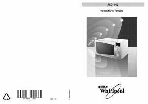 Manual Whirlpool MD 142/WP/BL Microwave