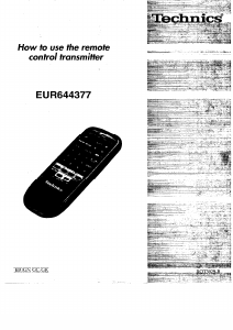 Manual Technics EUR644377 Remote Control