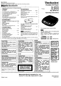 Handleiding Technics SL-XP370 Discman