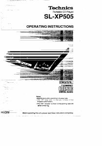 Handleiding Technics SL-XP505 Discman